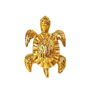 Nemo Turtle Ocean Life Gold Tone Scatter Lapel Hat Lanyard Pin 5/8in
